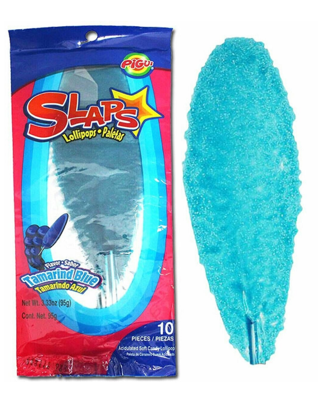 Pigui Slaps Sabor Tamarindo Azul 10uds.