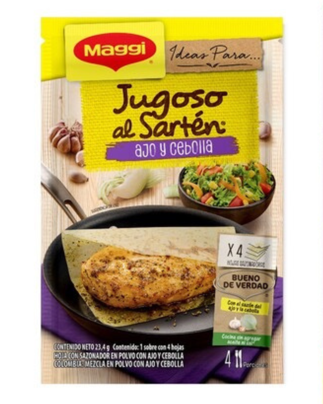 MAGGI- Jugoso al sartén (Ajo y Cebolla)